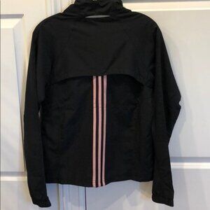 New Adidas contrast stripe full zip up lightweight minimalist windbreaker jacket